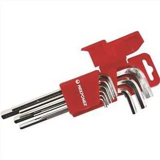 Conjunto de chaves sextavadas galvanizadas de cabeça chata, métrica, material S2